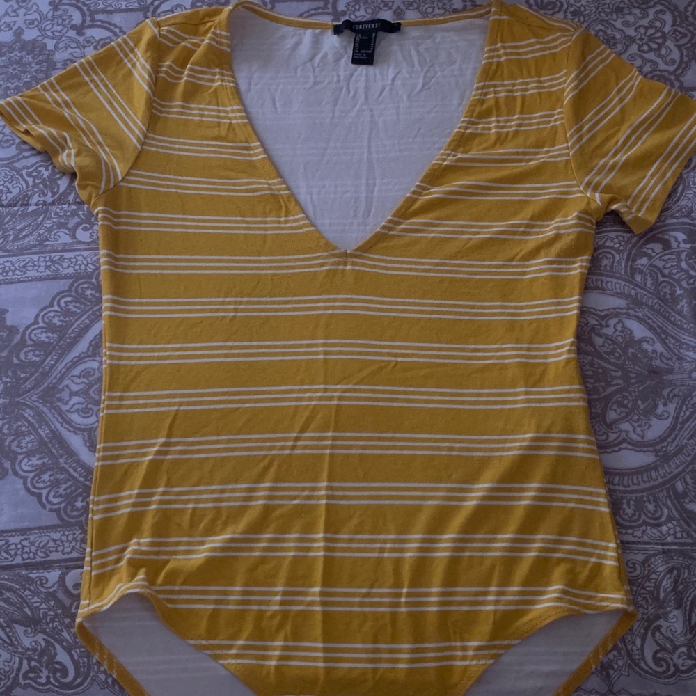 Forever 21 Mustard Yellow Bodysuit
